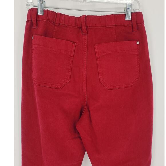 Judy Blue Garment Dyed Red Drawstring Skinny Jeans Size 7/28 - Picture 5 of 10